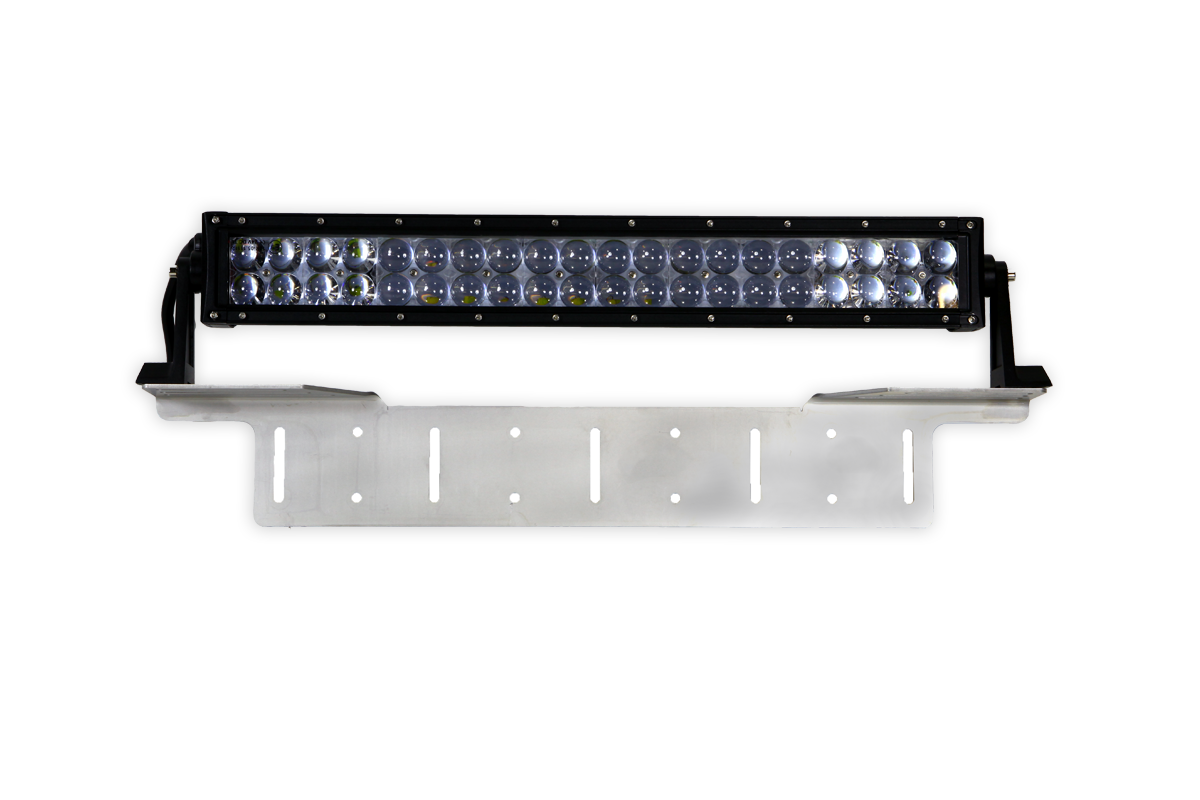 Rostfri Universal-Fäste för LED Extraljus Ljusramp på Nummerplåt  med flexibel spårbredd 120-240W - 5