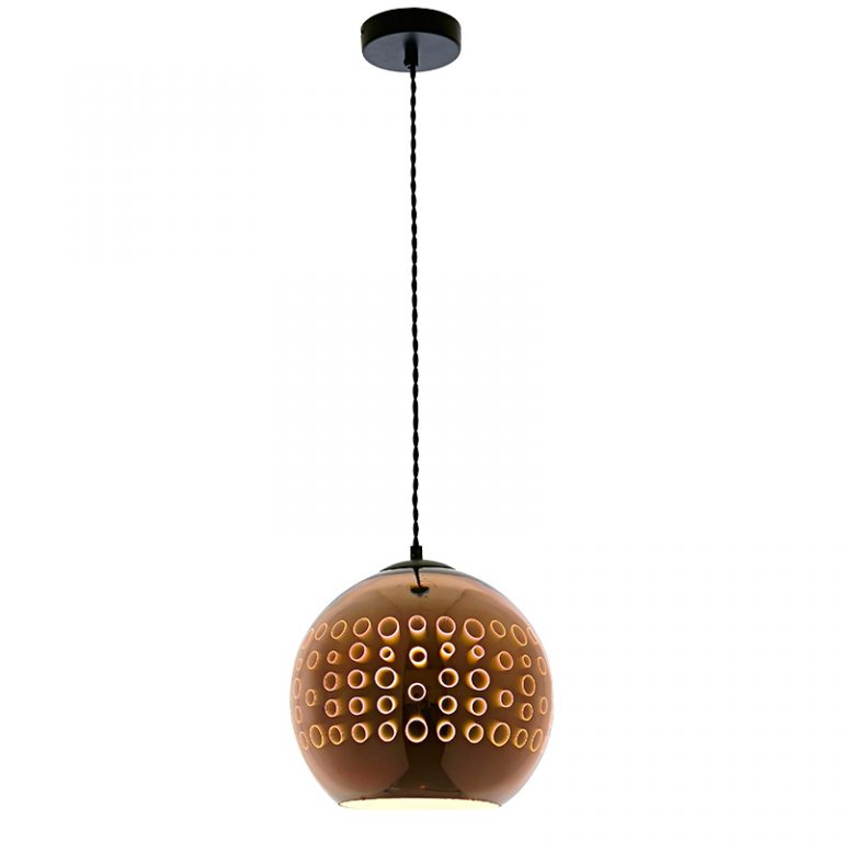 3D Taklampa - Koppar Cirklar - E27 - Ø250xH220mm - 8