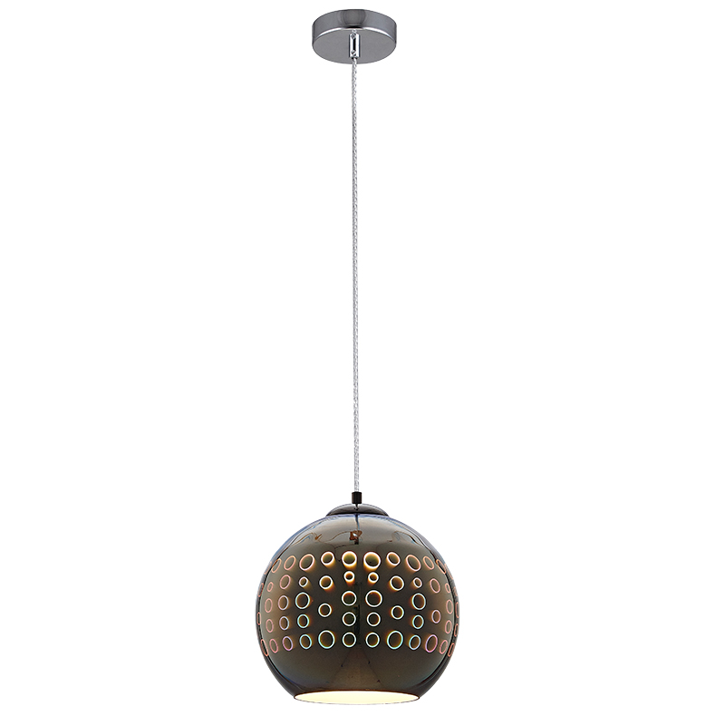 3D Taklampa - Krom Cirklar - E27 - Ø250xH220mm