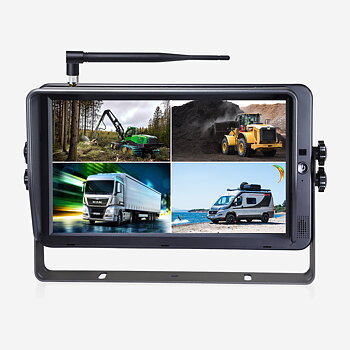 Trådlös Full HD Monitor till Backkamera  - 10 Tum 4-view - HDW295QC | Supravision CONDOR Series