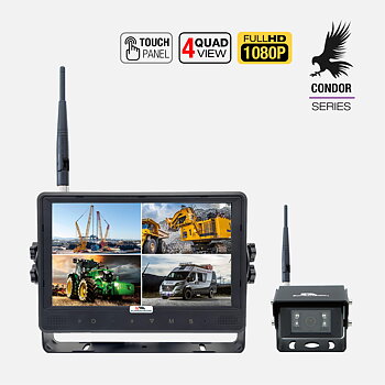 CONDOR X91Q - 9 Tum Full HD Trådlös Backkamera-Paket med Touch-skärm, 1 kamera | Supravision