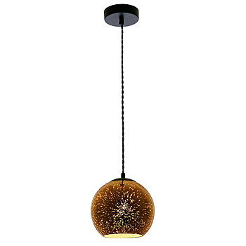 3D Taklampa - Koppar Fyrverkeri - E27 - Ø180xH160mm