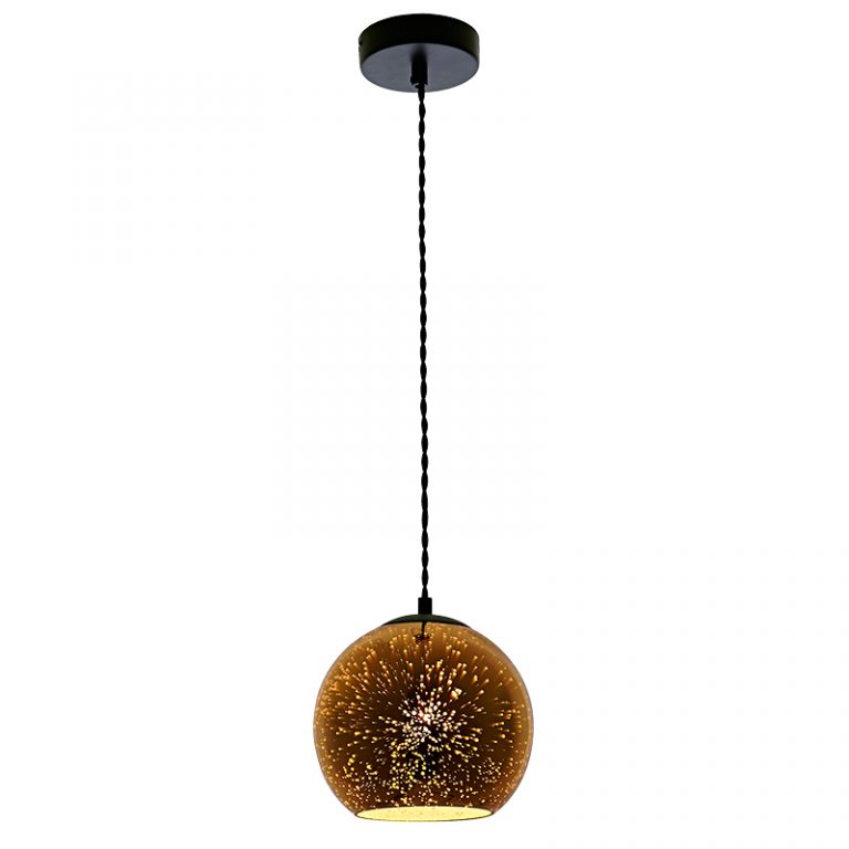 3D Taklampa - Koppar Fyrverkeri - E27 - Ø180xH160mm - 8