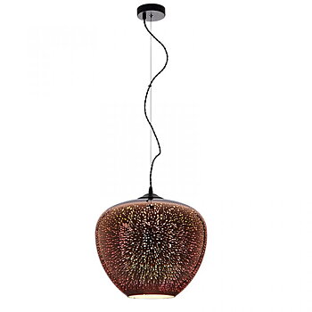 3D Taklampa - Koppar Fyrverkeri - E27 - Ø400xH345mm