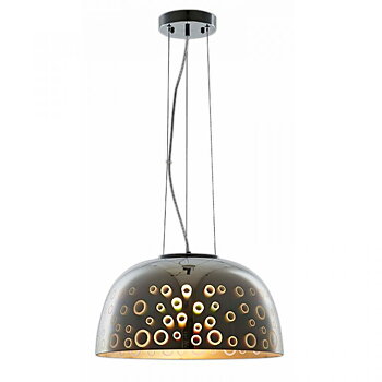 3D Taklampa - Krom Cirklar - E27 - Ø400xH200mm