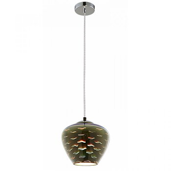 3D Taklampa - Krom Fiskmås - E27 - Ø200xH165mm