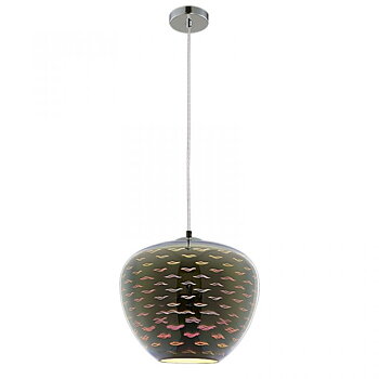 3D Taklampa - Krom Fiskmås - E27 - Ø290xH250mm