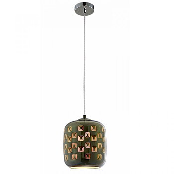 3D Taklampa - Krom Fyrkanter - E27 - Ø200xH213mm