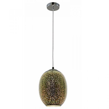 3D Taklampa - Krom Fyrverkeri - E27 - Ø220xH275mm