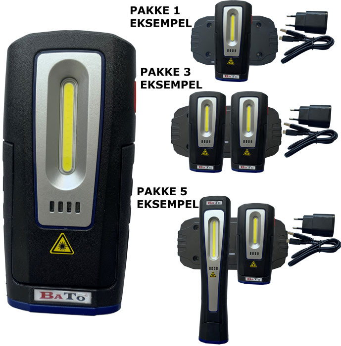 Arbetslampa COB - Trådlös laddning 35-300Lumen