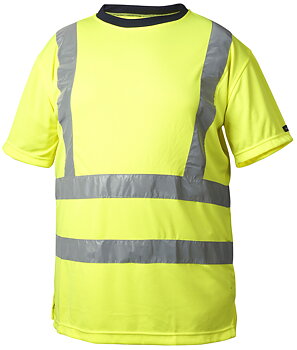 Funktions T-shirt Varsel  - Klass 3 (EN471) Gul