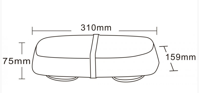 315mm Blixtljusramp med magnetfötter - LED Varningsljus RAMP - IGNITE BEACON 315 - 2