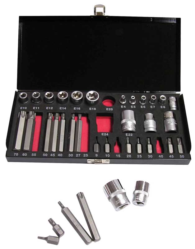 BATO Auto bitssats Torx och E-hylsasats 35 delar.