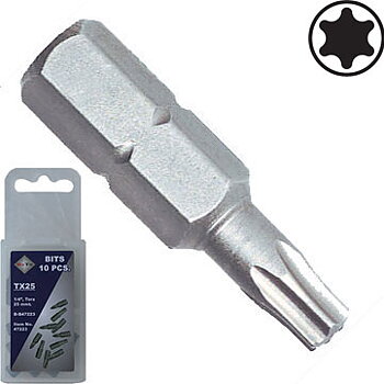 BATO 1/4 tum Bits Torx 15 x 25mm - 10 st/förpackning