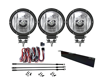 LED Extraljus-paket: COMPANION 20 - 3 x 20W 7 tum (Ø178mm) med fäste och reläsats
