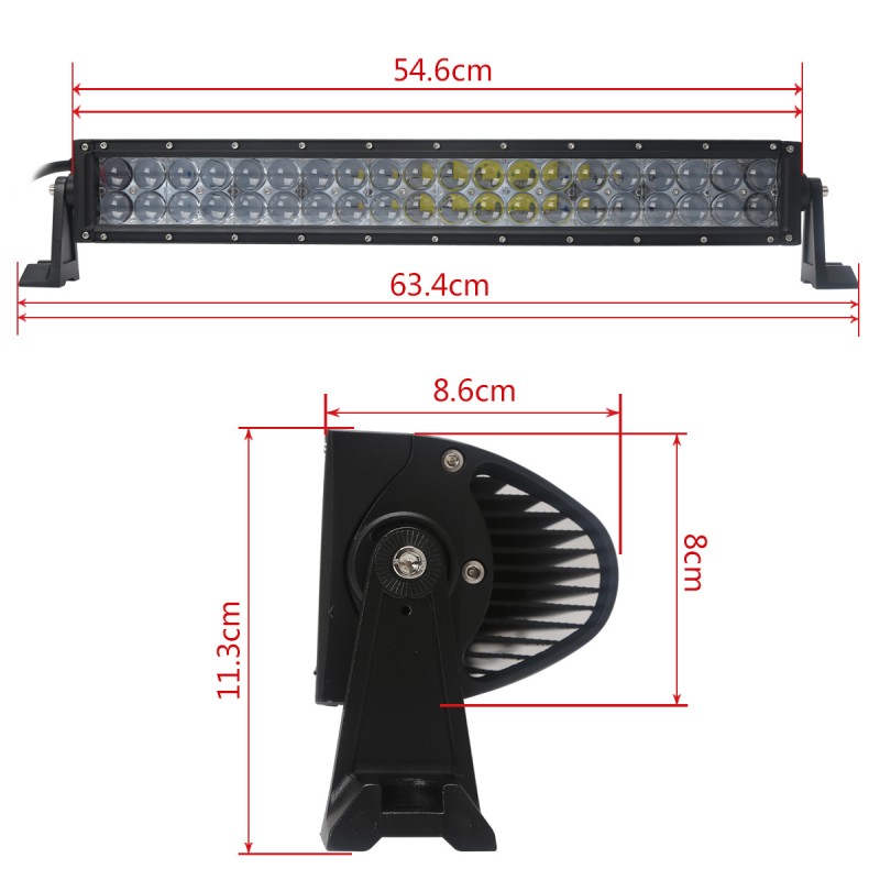LED Ljusramp 120W kurvad med 4D lins - SPOT och FLOD (Combo) - 2