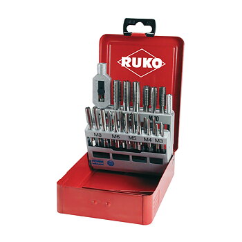 RUKO - Handgängtappsats HSS - M3-M12 - 22 delar Ø2,50-10,20mm