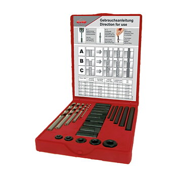 RUKO - Skruvurdragarsats i plastbox M5-M16 - 25 delar / 0,68kg