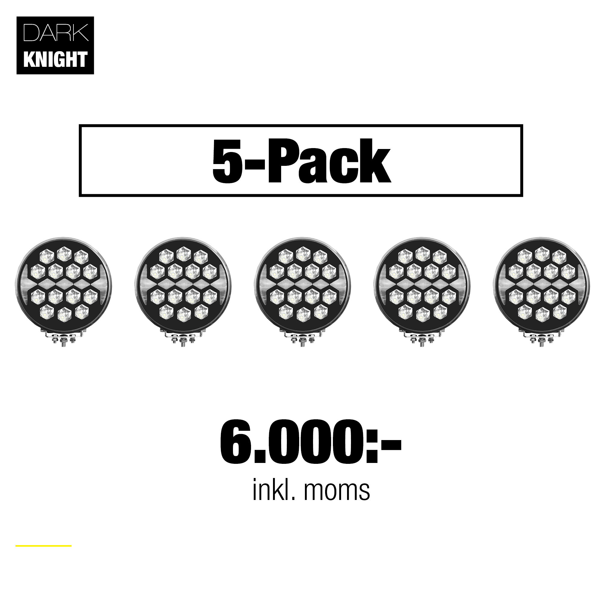 NYHET! LED Extraljus DARK NIGHT "Batman" 108 med DRL positionsljus - 3