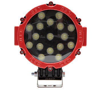 HALO 50 - LED arbetsbelysning 12-24V med röd krans - 50W 45 grader 3800 Lumen