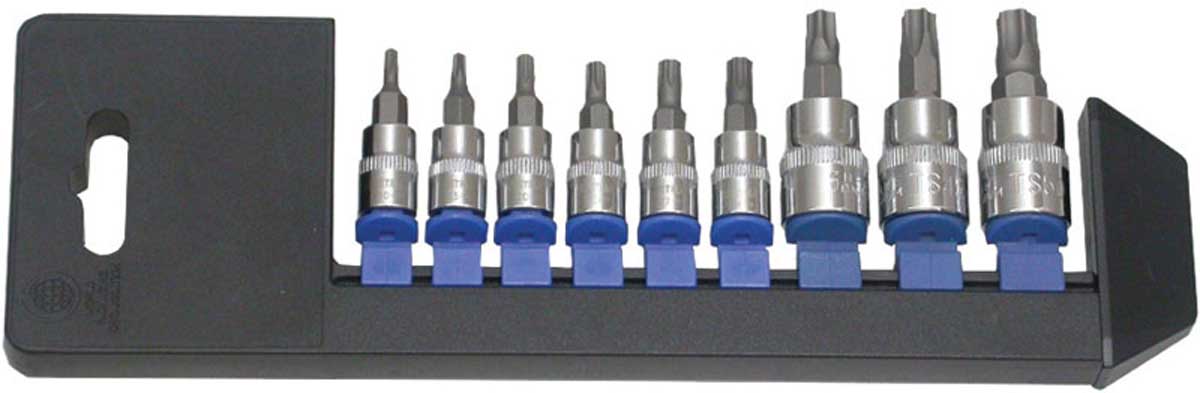 BATO Stifthylssats 1/4 tum och 3/8 tum 5 Star Torx.  9 delar.