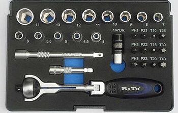 BATO Hyls/bitssats 1/4 tum RotoFlex 6kt. 29 delar.