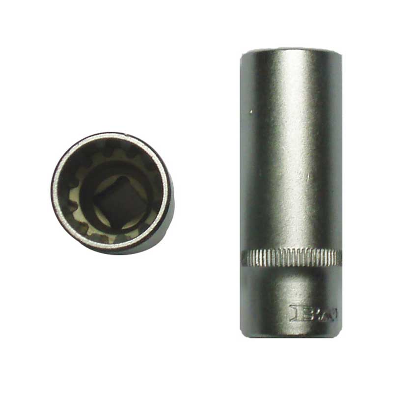 BATO Hylsa lång 1/4 tum x 8mm. SplineLock.