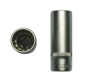 BATO Hylsa lång 1/4 tum x 8mm. SplineLock.
