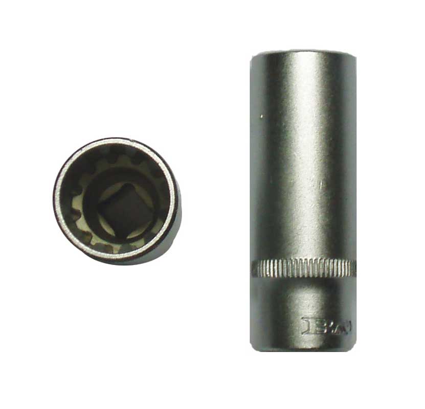 BATO Hylsa lång 1/4 tum x 12mm. SplineLock.