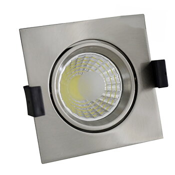 8W LED COB DOWNLIGHT Fyrkantig för INOX