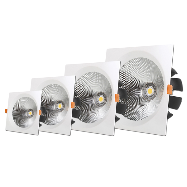 40W LED COB DOWNLIGHT Fyrkantig, Neutralt Vitt Ljus