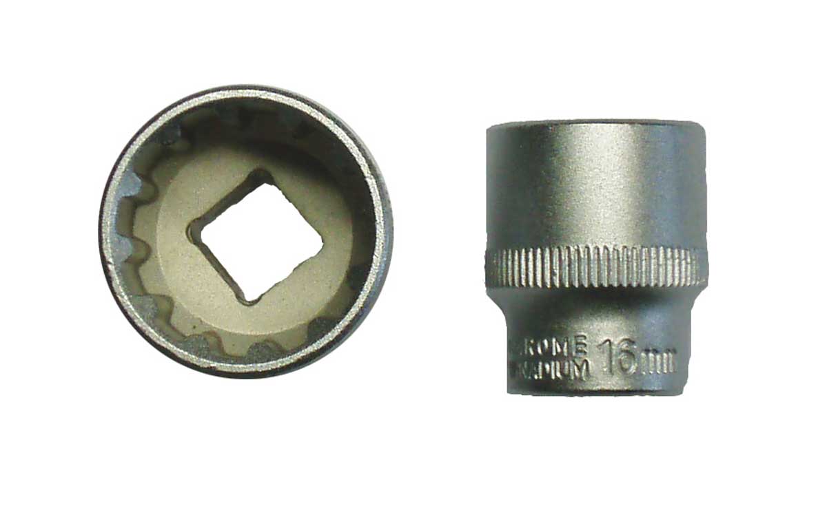 BATO Hyls kort 3/8 tum x 16mm. SplineLock.