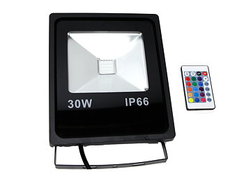 30W / 1800 Lumen LED RGB Strålkastare Blixt, Fade, Dim, Fast, med Fjärrkontroll- IP65