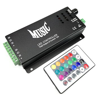 MUSIC LED CONTROLLER WITH FjärrkontrollLER 18A 12VDC