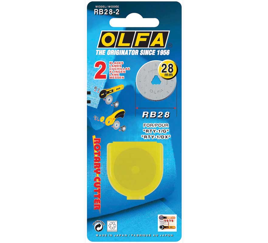 Olfa knivblad RB28 - 28mm diameter 2 st/förpackning - 3