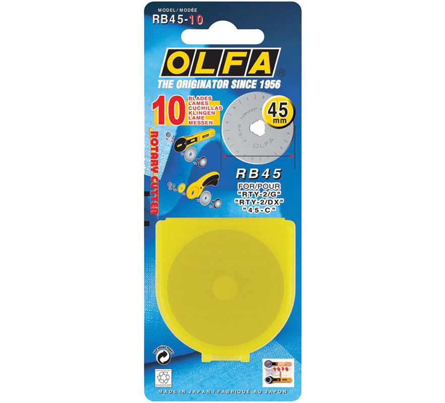 BATO Olfa knivblad rulla 45mm. RB45-10 - 6 st/förpackning