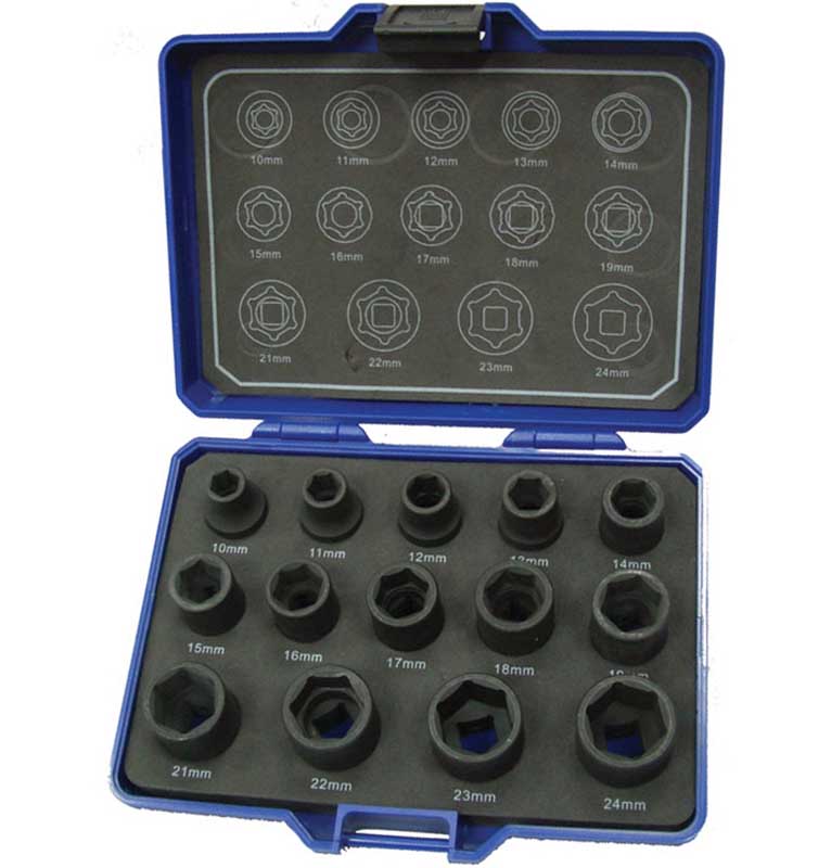 BATO Krafthylsor 1/2 tum 10-24mm kort