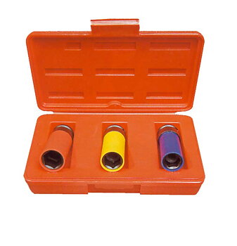 Krafthylssats Hjul m/plast 17/19/21/22 mm 4 delar