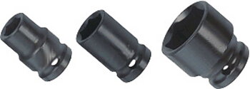 BATO Krafthylsa kort 1 tum x 27mm. 6kt.