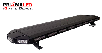 100-180 cm Blixtljusramp - LED Varningsljus RAMP - IGNITE BLACK med ECER65 PRISMALED