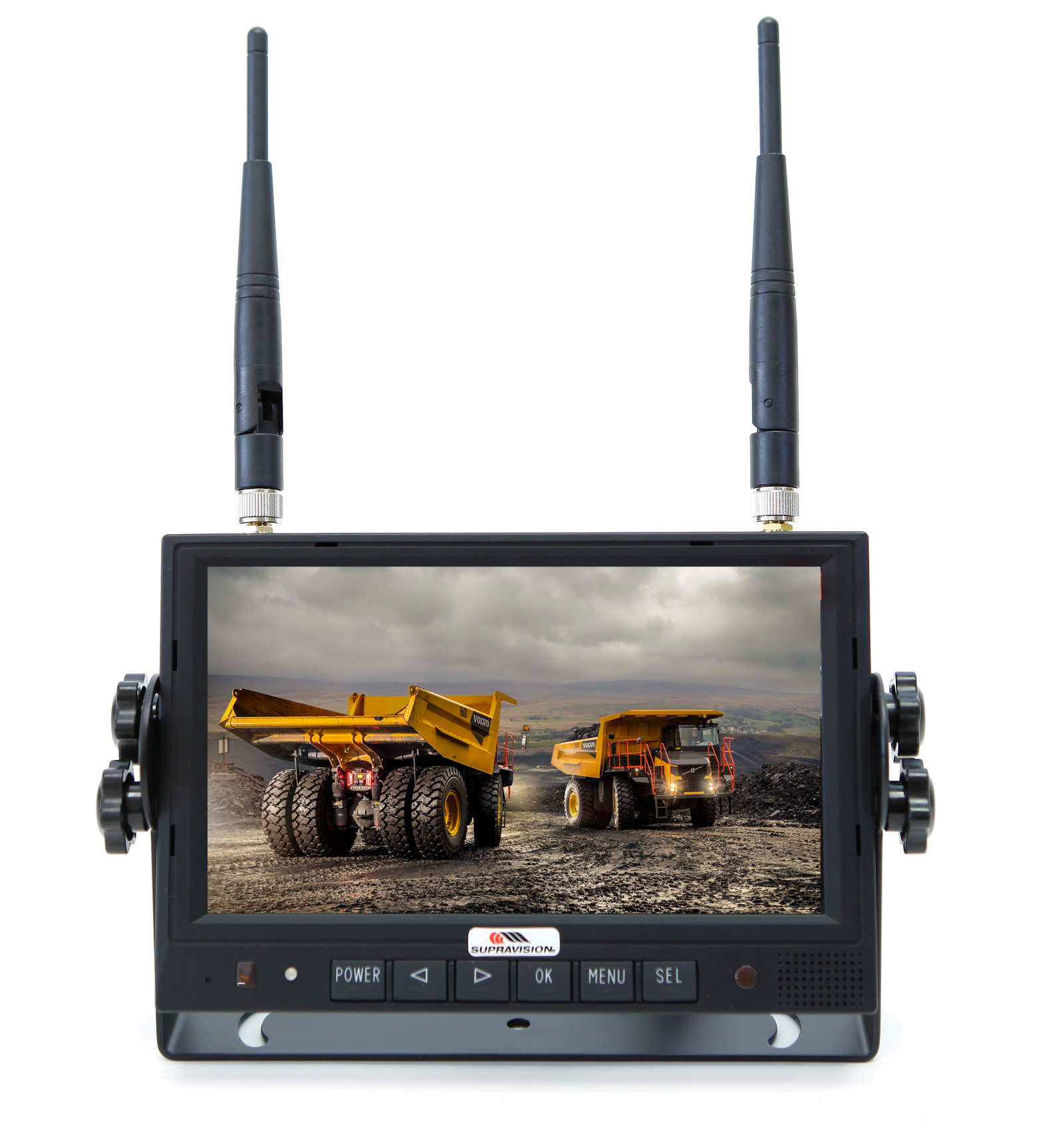 Supravision Trådlös Backkamera Paket 7 tum - X72DS - Dubbel Visning - Med Värme Ljud Mörkersyn Digital Antenn med 7 tums LCD monitor - 3