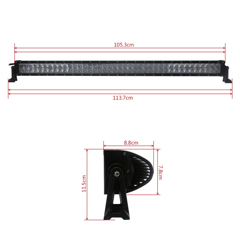LED Ljusramp 240W kurvad med 4D lins COMBO - 2