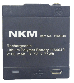 Extra batteri till LIGHT RH3 - 2100mAh, 3,7V