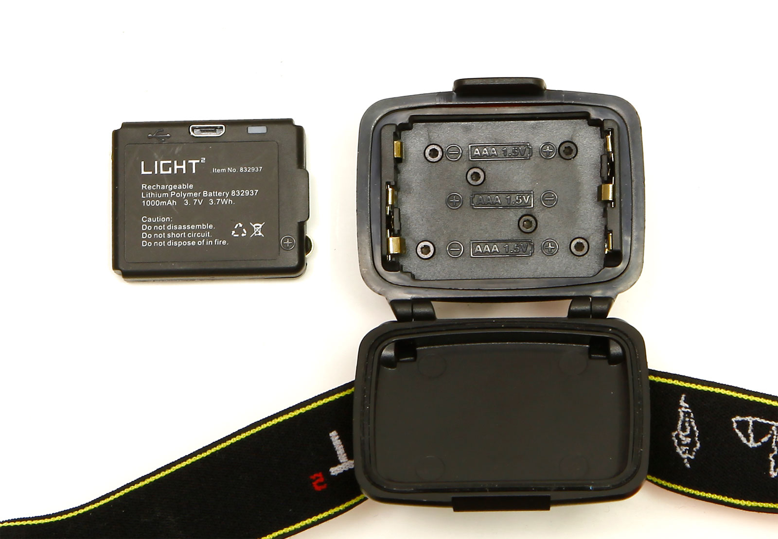 LIGHTSQUARE RH4 - Lätt och ljusstark Pannlampa för löpning, träning, vandring, promenader med laddningsbart batteri, USB-laddning, Zoomfunktion, Rödljus och Vinklingsbar - 5