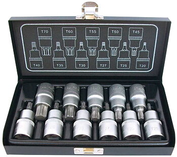 BATO Stifthylssats 1/2 tum Torx. 11 delar