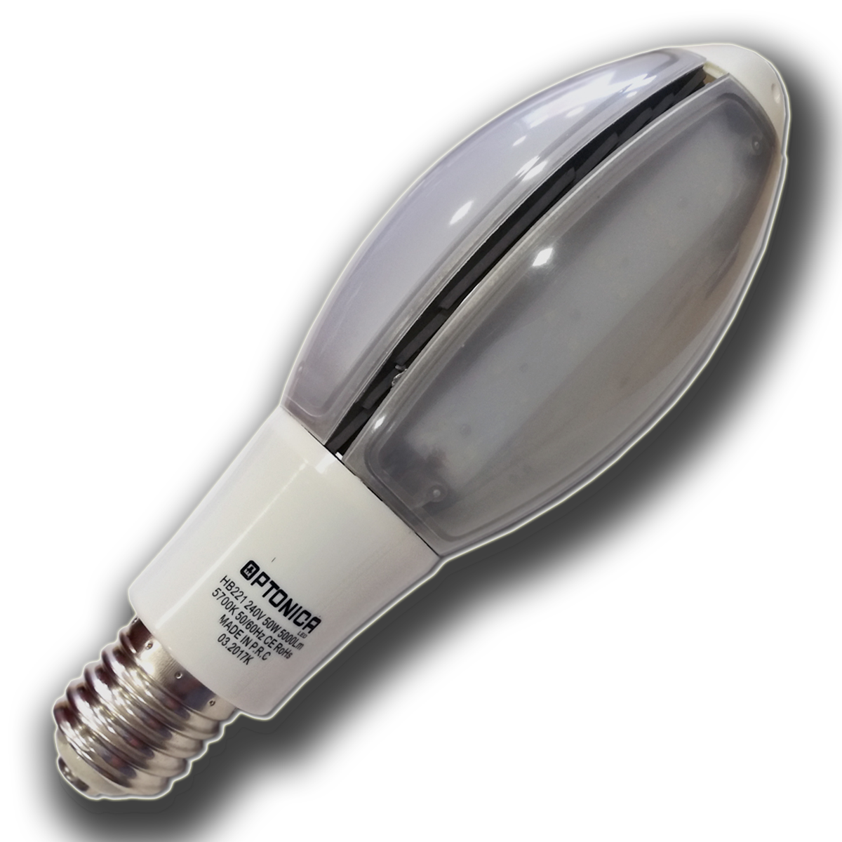 Kraftfull LED Lampa A+ med sockel E40 - 50W, 5700K (kallvit) - 5000 Lumen - 5 års garanti - 3