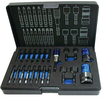 BATO Bits/Hylsbits-adaptersats slag/kraft 22 delar