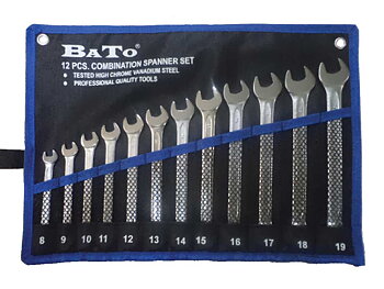 BATO Blocknyckelsats 8-19mm dubbelbockad Sv. modell