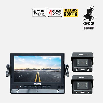 CONDOR 72Q (FHD) - Kabelbunden Backkamera för lastbil och industri | Paket 7 tum och Kamera med mörkersyn | Supravision