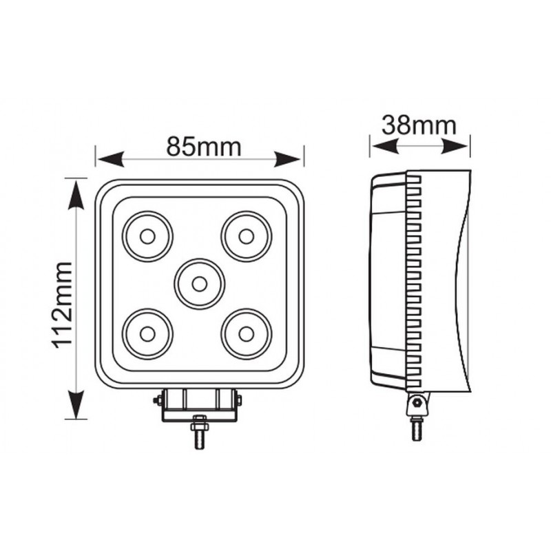 THOOR 15W - 2  pack - Liten LED Arbetsbelysning - 2